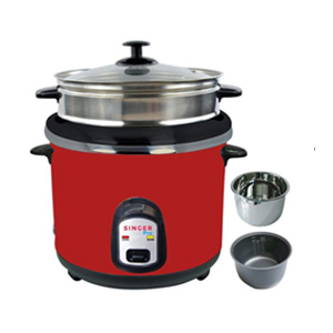 SINGER 2.8 Liter Rice Cooker SRCDB2800AMMO-PRO (Double Pot)