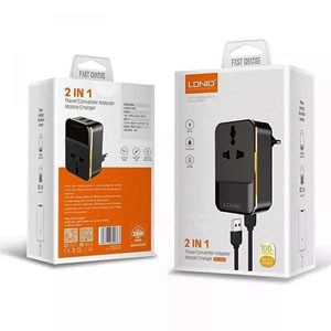 LDNIO SC1205 2 IN 1 Mobile Charger | Travel Converter adapter