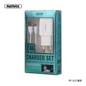 REMAX RPU22 Lighting 2.4A fast Charging Dual USB Output Charger EU Adapter