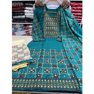 Readymade Indian Cotton Boutique Three Piece