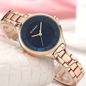 CURREN 9015 RoseGold Stainless Steel Analog Watch For Women