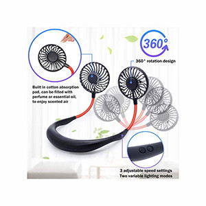 USB Rechargeable Fan Wearable Portable