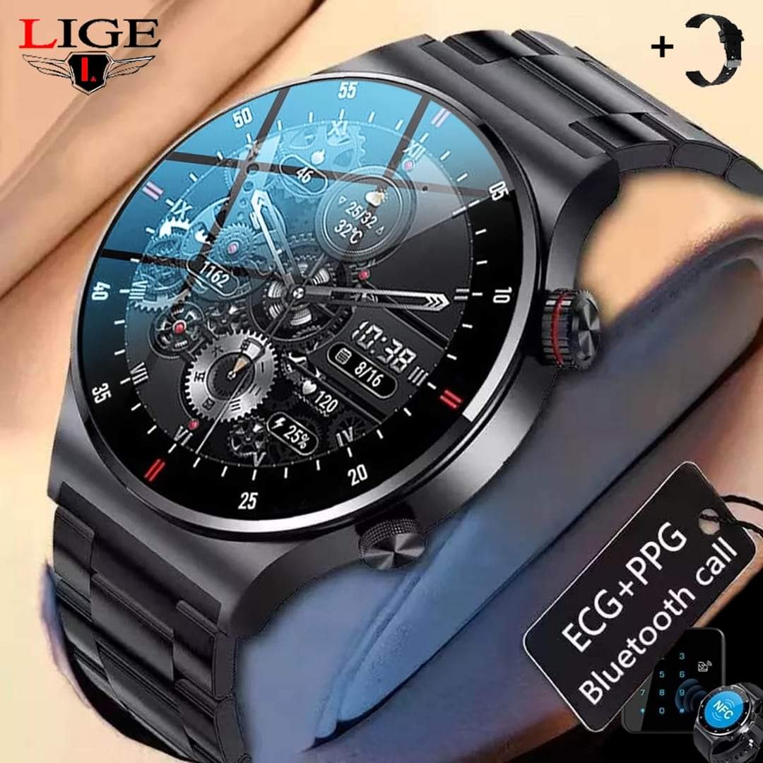 Latest LIGE BW0382 Exclusive NFC/ECG/PPG Amoled Display Smartwatch