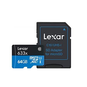 LEXAR 64GB MICRO SDXC MEMORY CARD