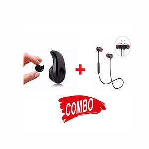 Magnet Wireless Stereo Bluetooth Earphone + Mini Bluetooth Earphone Combo Offer
