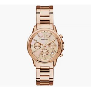 Armani Exchange Rose Gold Coloured Dial Ladies Watch
