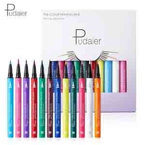 Pudaier Combo Of 12 Colorful Pen Eyeliner Matte