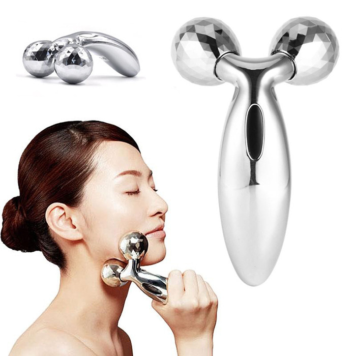 Y Shaped 3D Massage Roller - Silver